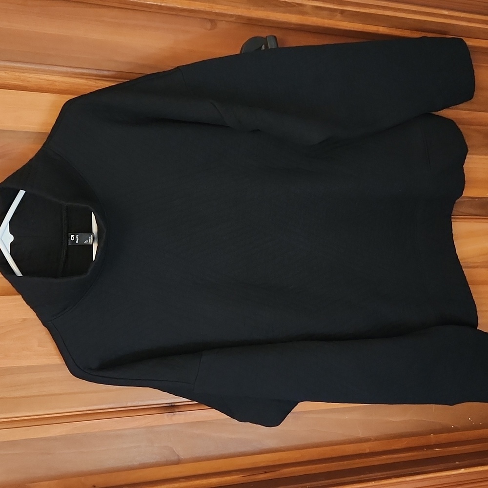 GapFit Activewear Quilted Jacquard Knit Funnel-Neck Pullover Large TALL NWT